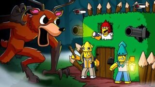 base defense 99 nights in roblox forest cartoon animation