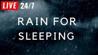🔴 Rain Sounds for Sleeping with BLACK SCREEN – Sleep FAST with Heavy Rain