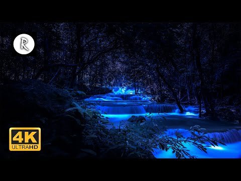 Forest Sounds at Night – Crickets, Creek Water Sounds, Rain & Thunder 🎧 Nature Sound